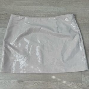 a new day Sparkling Gray Mini Skirt